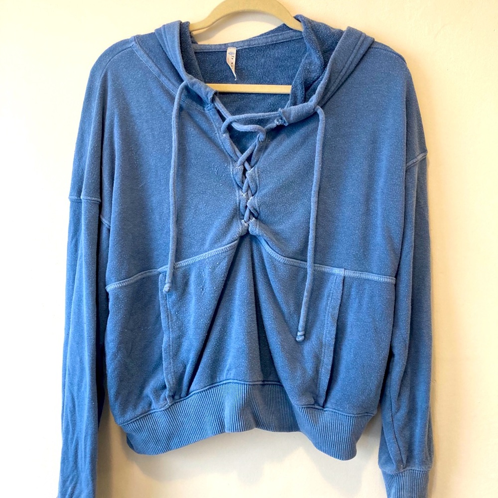 Free People Sweatshirt Blue - S